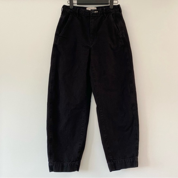 Everlane Arc Curved Canvas Pant Regular Fit in Black Size 0 - Picture 4 of 12